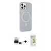 MARSİLYAN™- iPhone 14 Pro Max Kılıf Çekirdek Modern Prime - Siyah Mat Seramik Nano Ekran Koruyucu + Derin Mor Bilvis Titan Kamera Lens