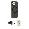 MARSİLYAN™- iPhone 14 Pro Max Kılıf Çekirdek Modern Prime - Siyah Mat Seramik Nano Ekran Koruyucu + Raze Metal Kamera Lens - GS