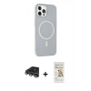 MARSİLYAN™- iPhone 14 Pro Max Kılıf Çekirdek Modern Prime - Siyah Mat Seramik Nano Ekran Koruyucu + Raze Metal Kamera Lens - GS