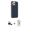 MARSİLYAN™- iPhone 14 Pro Max Kılıf Çekirdek Modern Prime - Siyah Mat Seramik Nano Ekran Koruyucu + Bilvis Titan Kamera Lens - SH