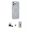 MARSİLYAN™- iPhone 14 Pro Max Kılıf Çekirdek Modern Prime - Siyah Polymer Nano Ekran Koruyucu + Bilvis Titan Kamera Lens - GD