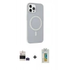MARSİLYAN™- iPhone 14 Pro Max Kılıf Çekirdek Modern Prime - Siyah Polymer Nano Ekran Koruyucu + Bilvis Titan Kamera Lens - DNMR