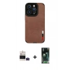 MARSİLYAN™- iPhone 14 Pro Max Kılıf Doruk Asil Koleksiyonu - Şeffaf 360 Full Body Arka Koruyucu + Derin Mor Bilvis Titan Kamera Lens