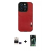 MARSİLYAN™- iPhone 14 Pro Max Kılıf Doruk Asil Koleksiyonu - Şeffaf 360 Full Body Arka Koruyucu + Derin Mor Bilvis Titan Kamera Lens