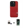 MARSİLYAN™- iPhone 14 Pro Max Kılıf Doruk Asil Koleksiyonu - Şeffaf 360 Full Body Arka Koruyucu + Bilvis Titan Kamera Lens - GS
