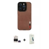 MARSİLYAN™- iPhone 14 Pro Max Kılıf Doruk Asil Koleksiyonu - Şeffaf Pasifik Cam Ekran Koruyucu + Bilvis Titan Kamera Lens - DNMR