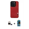 MARSİLYAN™- iPhone 14 Pro Max Kılıf Doruk Asil Koleksiyonu - Siyah 18D Cam Ekran Koruyucu + Bilvis Titan Kamera Lens - DNMR