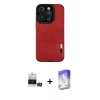 MARSİLYAN™- iPhone 14 Pro Max Kılıf Doruk Asil Koleksiyonu - Siyah Bilvis 5in1 3D Magic Cam Ekran Koruyucu + Bilvis Titan Kamera Lens - GS