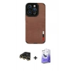 MARSİLYAN™- iPhone 14 Pro Max Kılıf Doruk Asil Koleksiyonu - Siyah Bilvis 5in1 5D Magic Hayalet Cam Ekran Koruyucu + Raze Metal Kamera Lens - GD