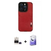 MARSİLYAN™- iPhone 14 Pro Max Kılıf Doruk Asil Koleksiyonu - Siyah Bilvis 5in1 5D Magic Hayalet Cam Ekran Koruyucu + Bilvis Titan Kamera Lens - DNMR