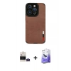 MARSİLYAN™- iPhone 14 Pro Max Kılıf Doruk Asil Koleksiyonu - Siyah Bilvis 5in1 5D Magic Hayalet Cam Ekran Koruyucu + Bilvis Titan Kamera Lens - DNMR