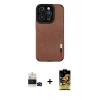 MARSİLYAN™- iPhone 14 Pro Max Kılıf Doruk Asil Koleksiyonu - Siyah Buffer Cam Ekran Koruyucu + Bilvis Titan Kamera Lens - SH