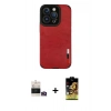 MARSİLYAN™- iPhone 14 Pro Max Kılıf Doruk Asil Koleksiyonu - Siyah Buffer Cam Ekran Koruyucu + Bilvis Titan Kamera Lens - GD