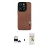 MARSİLYAN™- iPhone 14 Pro Max Kılıf Doruk Asil Koleksiyonu - Siyah Mat Seramik Nano Ekran Koruyucu + Bilvis Titan Kamera Lens - DNMR