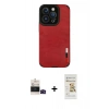 MARSİLYAN™- iPhone 14 Pro Max Kılıf Doruk Asil Koleksiyonu - Siyah Mat Seramik Nano Ekran Koruyucu + Bilvis Titan Kamera Lens - SH
