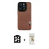 MARSİLYAN™- iPhone 14 Pro Max Kılıf Doruk Asil Koleksiyonu - Siyah Mat Seramik Nano Ekran Koruyucu + PVD Metal Kamera Lens - TU