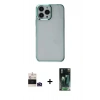MARSİLYAN™- iPhone 14 Pro Max Kılıf Doruk Doku Prime - Şeffaf 360 Full Body Arka Koruyucu + Bilvis Titan Kamera Lens - DNMR