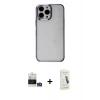 MARSİLYAN™- iPhone 14 Pro Max Kılıf Doruk Doku Prime - Şeffaf Pasifik Cam Ekran Koruyucu + Bilvis Titan Kamera Lens - GS