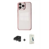 MARSİLYAN™- iPhone 14 Pro Max Kılıf Doruk Doku Prime - Şeffaf Pasifik Cam Ekran Koruyucu + Raze Metal Kamera Lens - GS