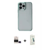 MARSİLYAN™- iPhone 14 Pro Max Kılıf Doruk Doku Prime - Şeffaf Pasifik Cam Ekran Koruyucu + Bilvis Titan Kamera Lens - SH