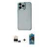 MARSİLYAN™- iPhone 14 Pro Max Kılıf Doruk Doku Prime - Siyah 18D Cam Ekran Koruyucu + Bilvis Titan Kamera Lens - GD