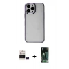 MARSİLYAN™- iPhone 14 Pro Max Kılıf Doruk Doku Prime - Siyah 360 Mat Full Body Arka Koruyucu + Bilvis Titan Kamera Lens - DNMR