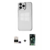 MARSİLYAN™- iPhone 14 Pro Max Kılıf Doruk Doku Prime - Siyah 360 Mat Full Body Arka Koruyucu + Bilvis Titan Kamera Lens - GD