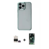 MARSİLYAN™- iPhone 14 Pro Max Kılıf Doruk Doku Prime - Siyah 360 Mat Full Body Arka Koruyucu + Bilvis Titan Kamera Lens - GD
