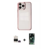 MARSİLYAN™- iPhone 14 Pro Max Kılıf Doruk Doku Prime - Siyah 360 Mat Full Body Arka Koruyucu + Bilvis Titan Kamera Lens - GD