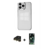 MARSİLYAN™- iPhone 14 Pro Max Kılıf Doruk Doku Prime - Siyah 360 Mat Full Body Arka Koruyucu + Raze Metal Kamera Lens - GD
