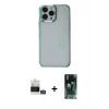 MARSİLYAN™- iPhone 14 Pro Max Kılıf Doruk Doku Prime - Siyah 360 Mat Full Body Arka Koruyucu + Bilvis Titan Kamera Lens - GS