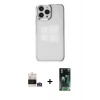 MARSİLYAN™- iPhone 14 Pro Max Kılıf Doruk Doku Prime - Siyah 360 Mat Full Body Arka Koruyucu + Bilvis Titan Kamera Lens - GS