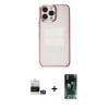 MARSİLYAN™- iPhone 14 Pro Max Kılıf Doruk Doku Prime - Siyah 360 Mat Full Body Arka Koruyucu + Bilvis Titan Kamera Lens - GS
