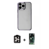 MARSİLYAN™- iPhone 14 Pro Max Kılıf Doruk Doku Prime - Siyah 360 Mat Full Body Arka Koruyucu + PVD Metal Kamera Lens - TU