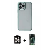 MARSİLYAN™- iPhone 14 Pro Max Kılıf Doruk Doku Prime - Siyah 360 Mat Full Body Arka Koruyucu + PVD Metal Kamera Lens - TU
