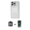 MARSİLYAN™- iPhone 14 Pro Max Kılıf Doruk Doku Prime - Siyah 360 Mat Full Body Arka Koruyucu + PVD Metal Kamera Lens - TU