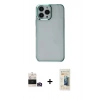 MARSİLYAN™- iPhone 14 Pro Max Kılıf Doruk Doku Prime - Siyah 6D Mat Seramik Hayalet Nano Ekran Koruyucu + Bilvis Titan Kamera Lens - GD