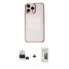 MARSİLYAN™- iPhone 14 Pro Max Kılıf Doruk Doku Prime - Siyah 6D Mat Seramik Hayalet Nano Ekran Koruyucu + Bilvis Titan Kamera Lens - SH