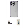 MARSİLYAN™- iPhone 14 Pro Max Kılıf Doruk Doku Prime - Siyah 6D Mat Seramik Hayalet Nano Ekran Koruyucu + Bilvis Titan Kamera Lens - GD