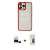 MARSİLYAN™- iPhone 14 Pro Max Kılıf Doruk Doku Prime - Siyah 6D Mat Seramik Hayalet Nano Ekran Koruyucu + Bilvis Titan Kamera Lens - SH