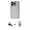 MARSİLYAN™- iPhone 14 Pro Max Kılıf Doruk Doku Prime - Siyah 6D Mat Seramik Hayalet Nano Ekran Koruyucu + Bilvis Titan Kamera Lens - SH