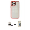 MARSİLYAN™- iPhone 14 Pro Max Kılıf Doruk Doku Prime - Siyah 6D Mat Seramik Hayalet Nano Ekran Koruyucu + Bilvis Titan Kamera Lens - GD