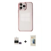 MARSİLYAN™- iPhone 14 Pro Max Kılıf Doruk Doku Prime - Siyah 6D Mat Seramik Hayalet Nano Ekran Koruyucu + Bilvis Titan Kamera Lens - GD