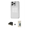 MARSİLYAN™- iPhone 14 Pro Max Kılıf Doruk Doku Prime - Siyah 6D Mat Seramik Hayalet Nano Ekran Koruyucu + Raze Metal Kamera Lens - GD