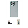 MARSİLYAN™- iPhone 14 Pro Max Kılıf Doruk Doku Prime - Siyah 6D Mat Seramik Hayalet Nano Ekran Koruyucu + Bilvis Titan Kamera Lens - SH