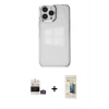MARSİLYAN™- iPhone 14 Pro Max Kılıf Doruk Doku Prime - Siyah 6D Mat Seramik Hayalet Nano Ekran Koruyucu + Bilvis Titan Kamera Lens - GD