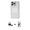MARSİLYAN™- iPhone 14 Pro Max Kılıf Doruk Doku Prime - Siyah Bilvis 3D Mat Cam Ekran Koruyucu + Bilvis Titan Kamera Lens - DNMR
