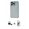 MARSİLYAN™- iPhone 14 Pro Max Kılıf Doruk Doku Prime - Siyah Bilvis 3D Mat Cam Ekran Koruyucu + Bilvis Titan Kamera Lens - GD