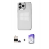 MARSİLYAN™- iPhone 14 Pro Max Kılıf Doruk Doku Prime - Siyah Bilvis 5in1 3D Magic Cam Ekran Koruyucu + Gold Bilvis Titan Kamera Lens