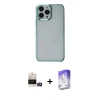 MARSİLYAN™- iPhone 14 Pro Max Kılıf Doruk Doku Prime - Siyah Bilvis 5in1 3D Magic Cam Ekran Koruyucu + Gold Bilvis Titan Kamera Lens